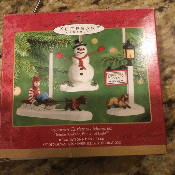 Vintage Hallmark Keepsake Victorian Christmas Memories Kinkade Ornaments - Picture 7 of 8